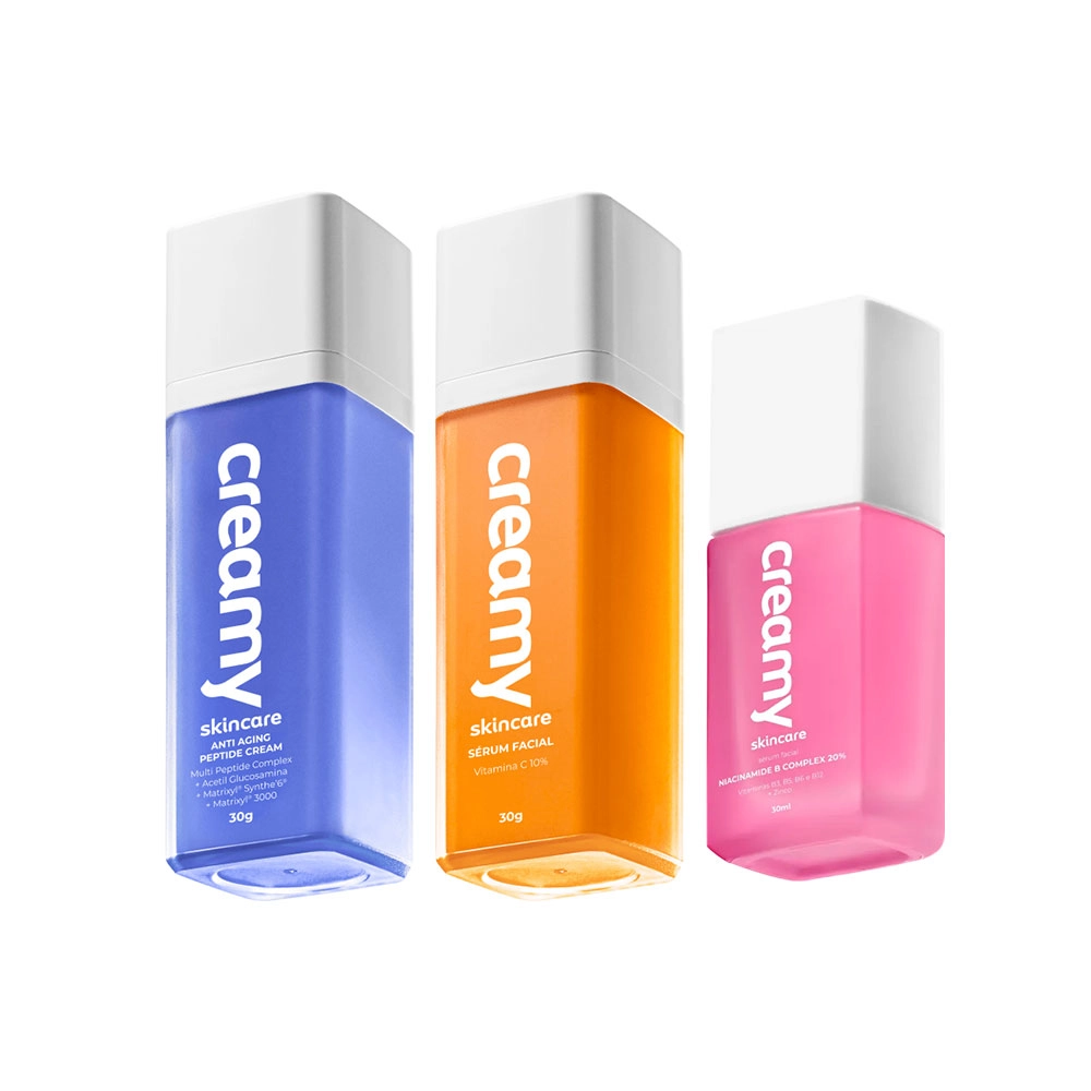 Kit Creamy Vitamina C Anti-Aging B Complex 20 (3 Produtos)