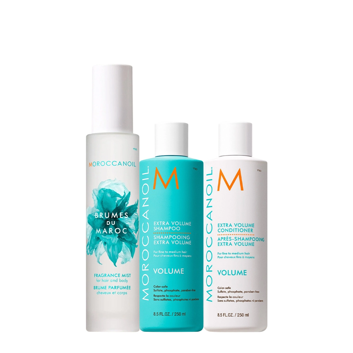 Kit_Moroccanoil_Volume_Extra_Shampoo_Condicionador_250ml_Bruma_Do_Marrocos_Evas_1 Produto Kit_Moroccanoil_Volume_Extra_Shampoo_Condicionador_250ml_Bruma_Do_Marrocos_Evas_1