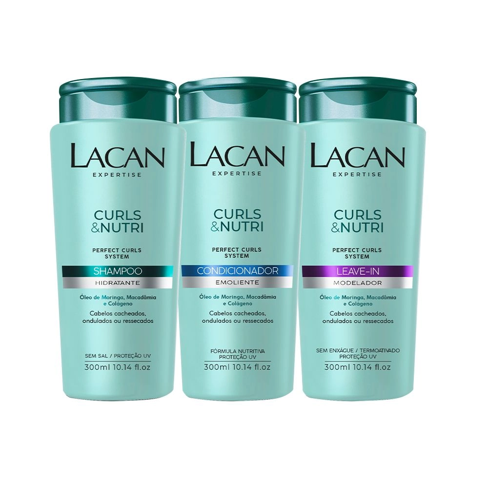 Produto Kit_Lacan_Curls_e_Nutri_Shampoo_Condicionador_Leave-in_3_Produtos_Evas_1