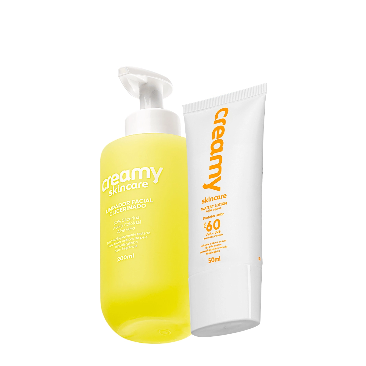 Kit Creamy Skincare Limpador Glicerinado E Watery Lotion FPS 60 (2 Produtos)