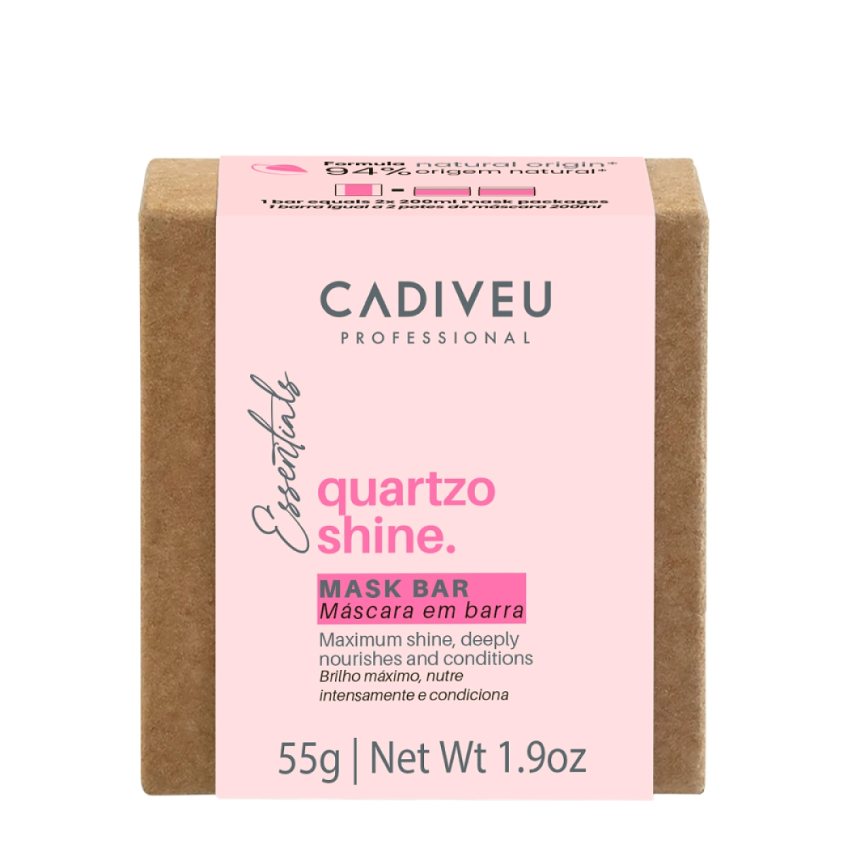 Cadiveu Essentials Quartzo Shine - Máscara De Tratamento Em Barra 55g