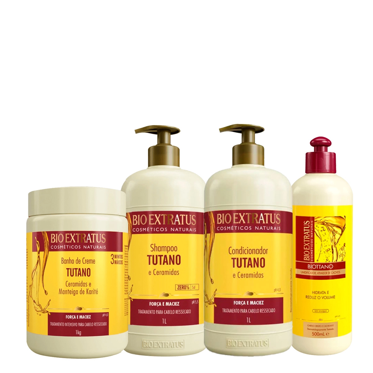 Kit Bio Extratus Tutano Shampoo Condicionador Máscara E Finalizador (4 Produtos)