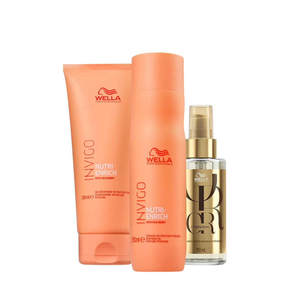 Kit Wella Professionals Invigo Nutri-Enrich Reflections Duo Oil 100 (3 Produtos)