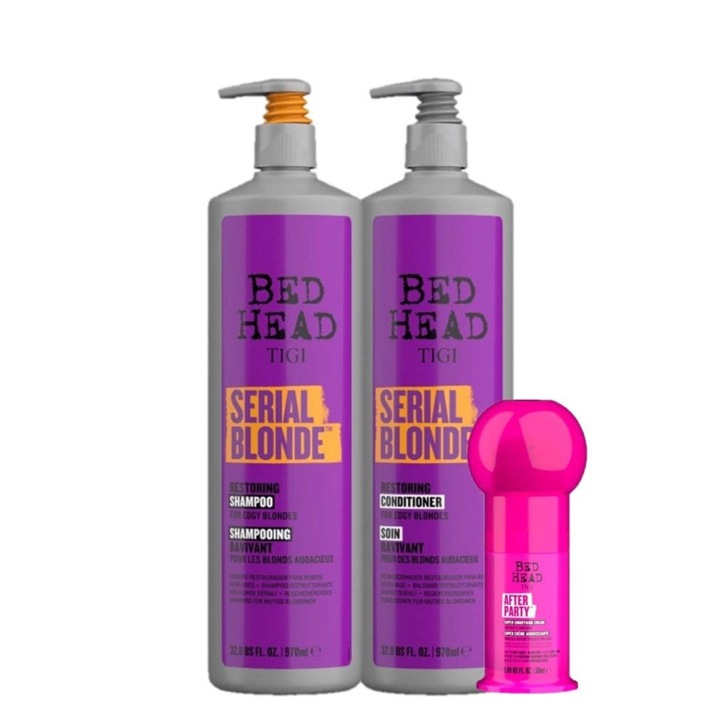 Kit TIGI Bed Head Serial Blonde Trio Salon Smoothing Cream (3 Produtos)