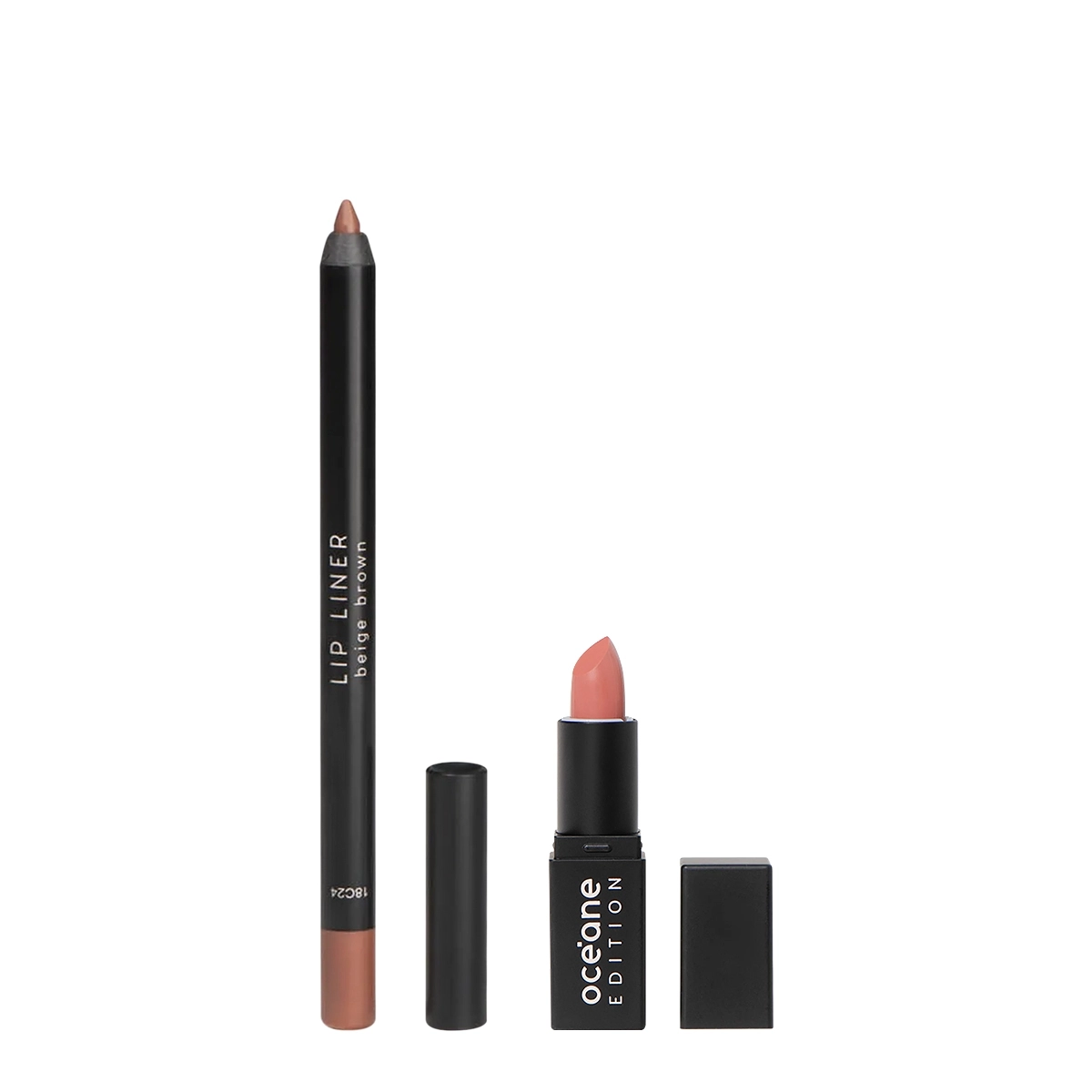 Kit Océane Edition Batom Nude Pink Lápis Labial Beige Brown (2 Produtos)
