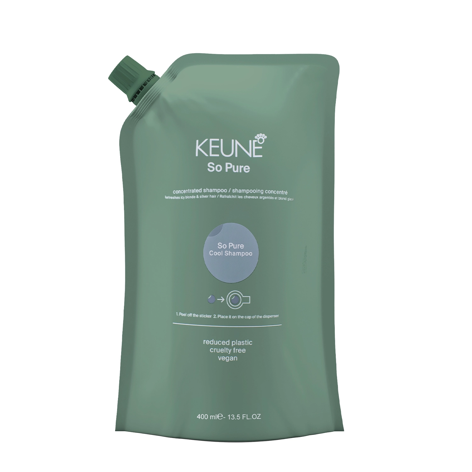 Keune_So_Pure_Cool_Refil_Shampoo_400_ml_Evas_1 Produto Keune_So_Pure_Cool_Refil_Shampoo_400_ml_Evas_1