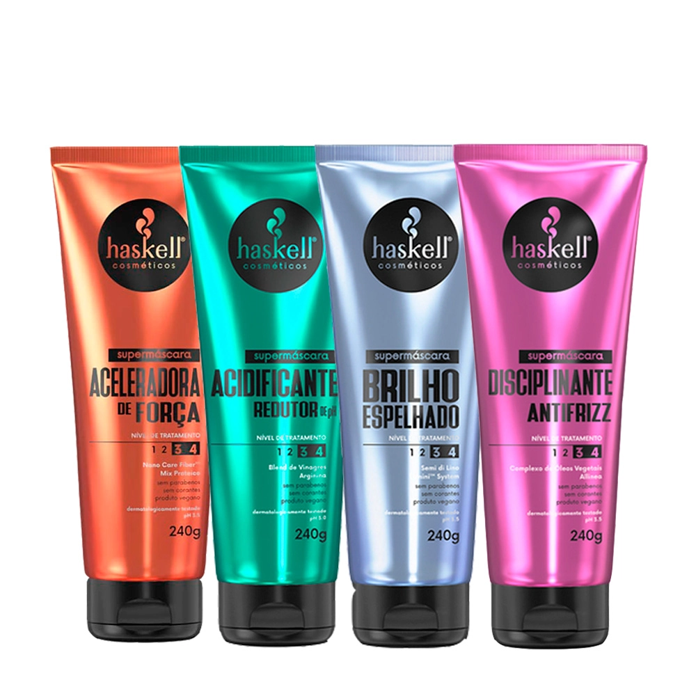 Kit Haskell Supermascaras Total (4 Produtos)