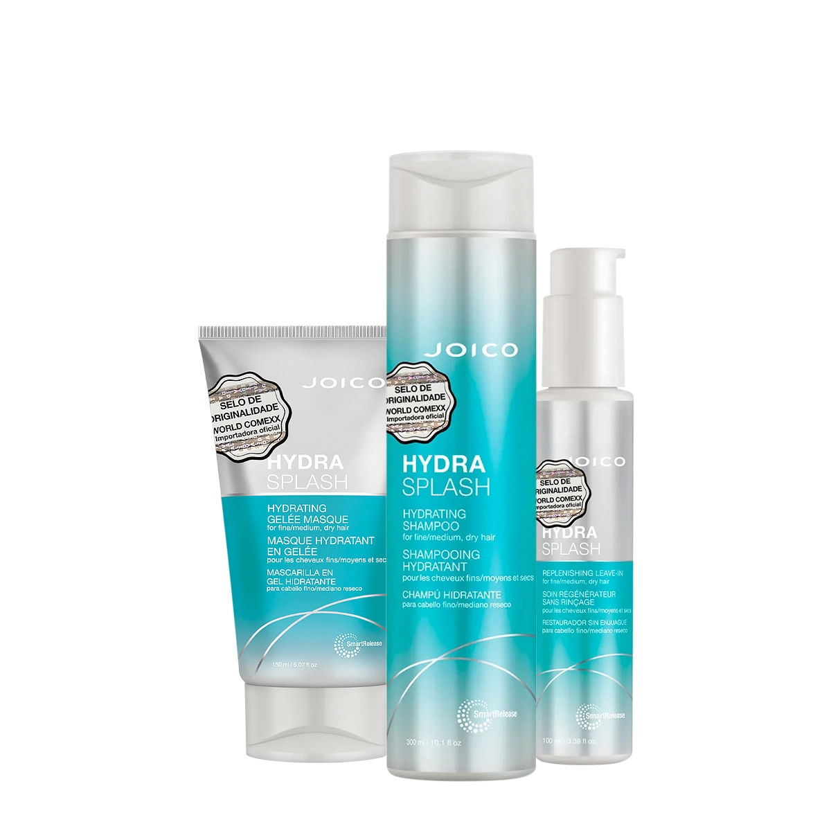 Kit Joico Hydra Splash Shampoo Máscara Leave-in (3 Produtos)
