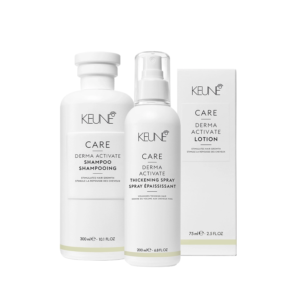 Kit Keune Care Derma Activate Shampoo Loção Leave-in (3 Produtos)