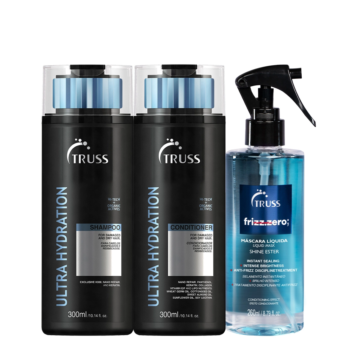 Kit Truss Ultra Hydration Frizz Zero (3 Produtos)