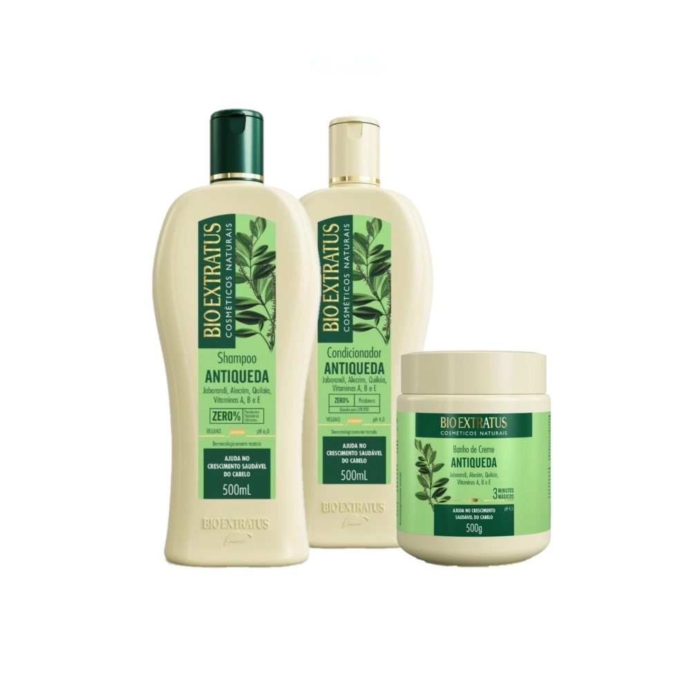 Bio Extratus Jaborandi Trio (Shampoo + Cond + Banho De Creme 500g)