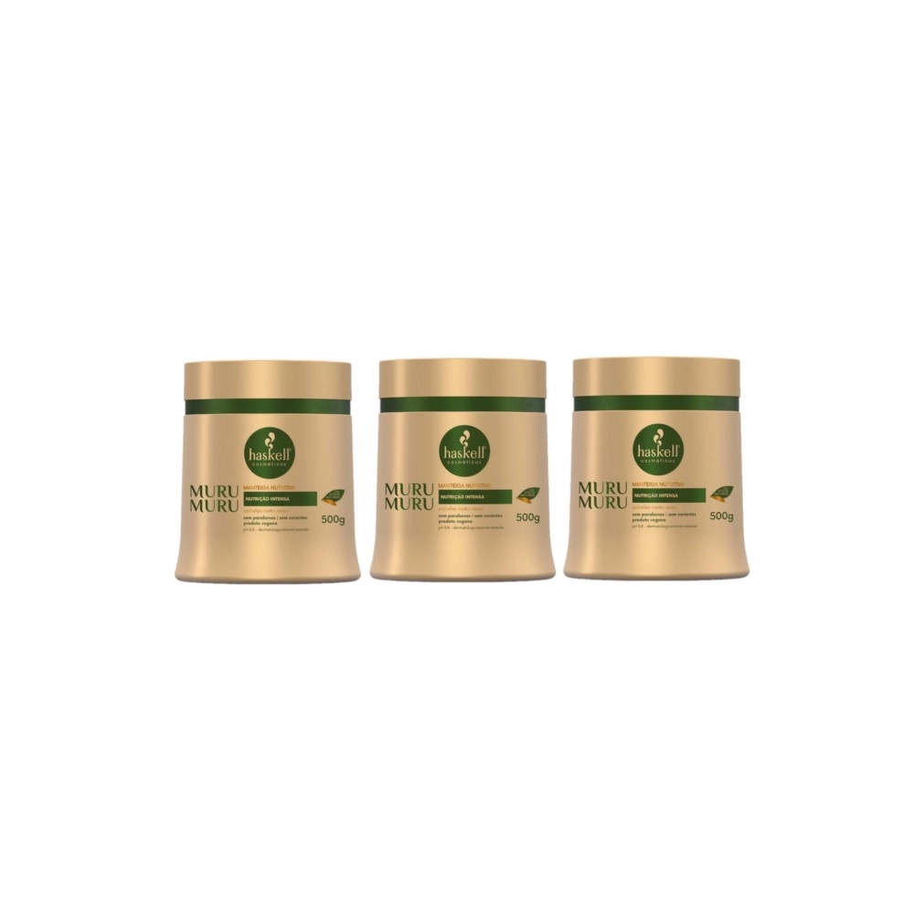 Kit Haskell Murumuru - Manteiga Nutritiva 500g (3 Unidades)