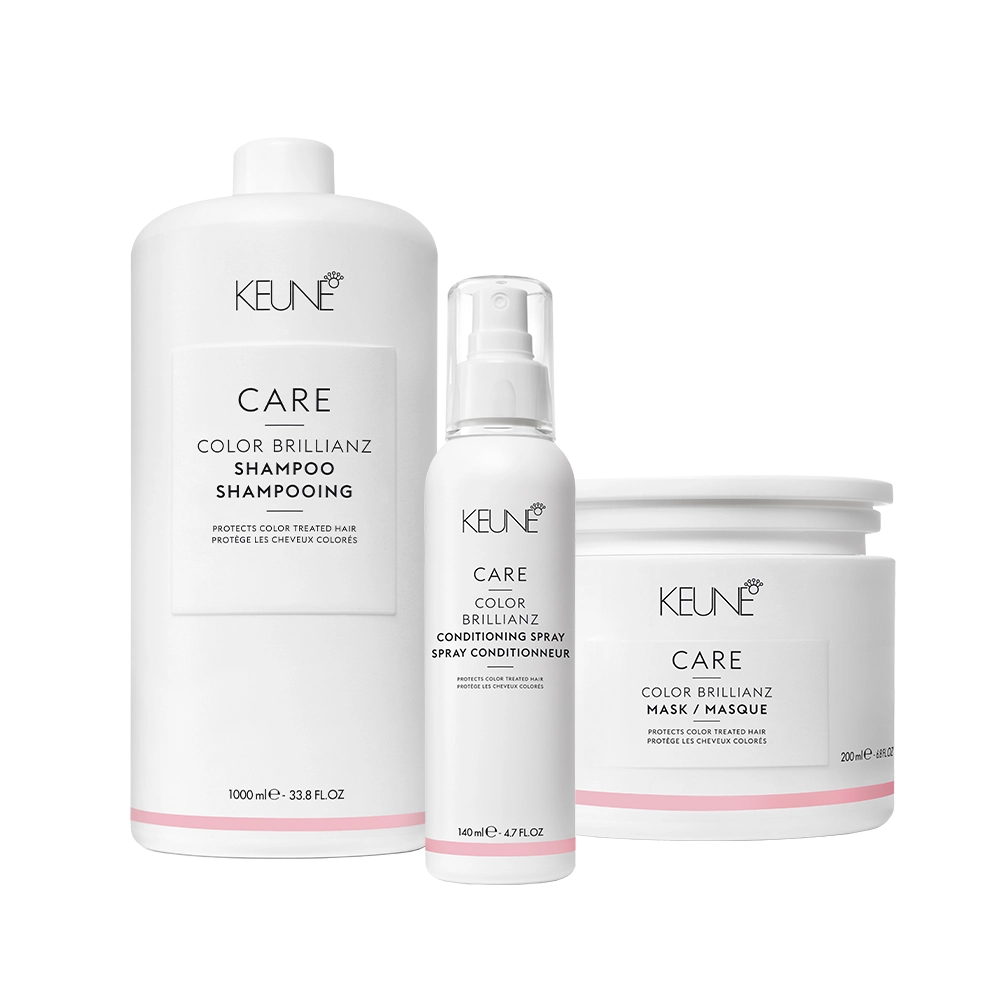 Kit Keune Color Brillianz - Shampoo Litro Máscara E Leave-in (3 Produtos)