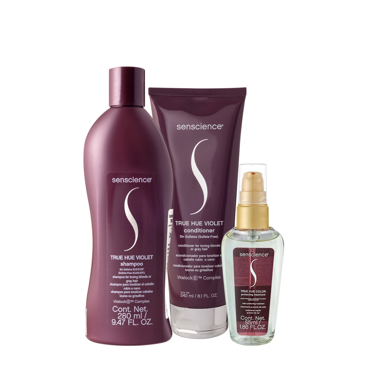 Kit Senscience True Hue Violet Color Duo Oil (3 Produtos)