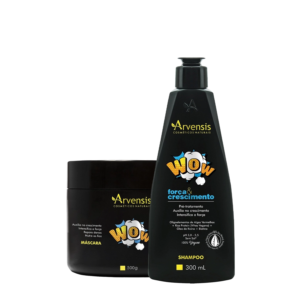 Produto Kit_Arvensis_Wow_Forca_Crescimento_Shampoo_Mascara_G_Evas_1