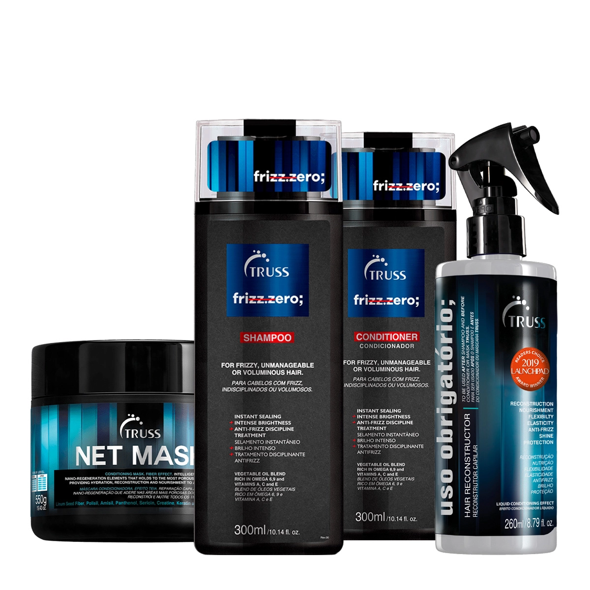 Kit Truss Frizz Zero Mask Obrigatório (4 Produtos)