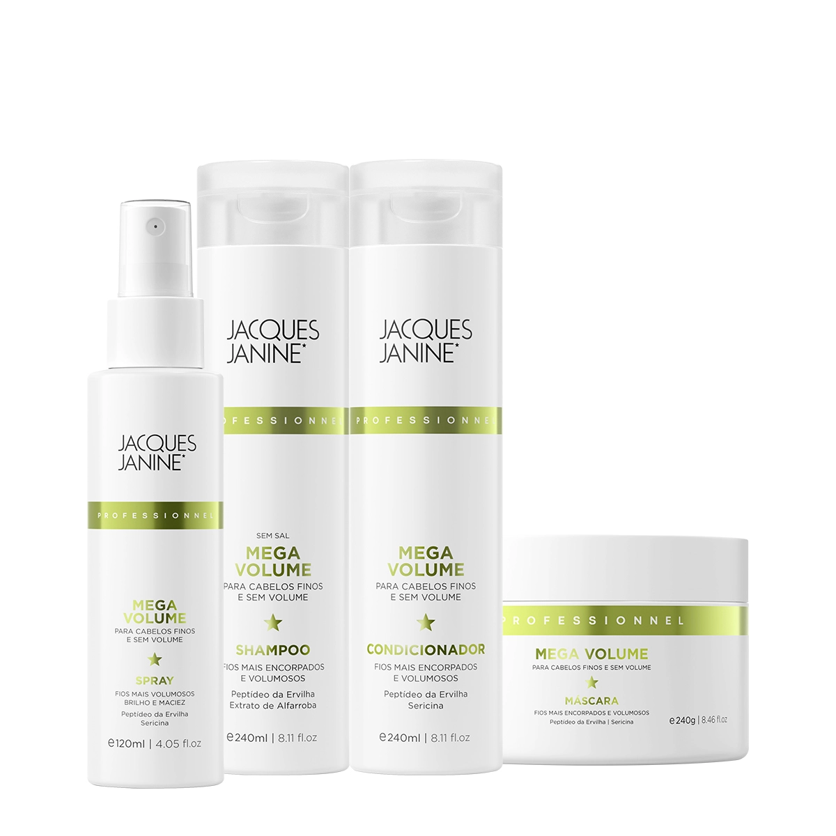 Produto Kit_Jacques_Janine_Professionnel_Mega_Volume_Shampoo_Condicionador_Mascara_e_Spray_Evas_1