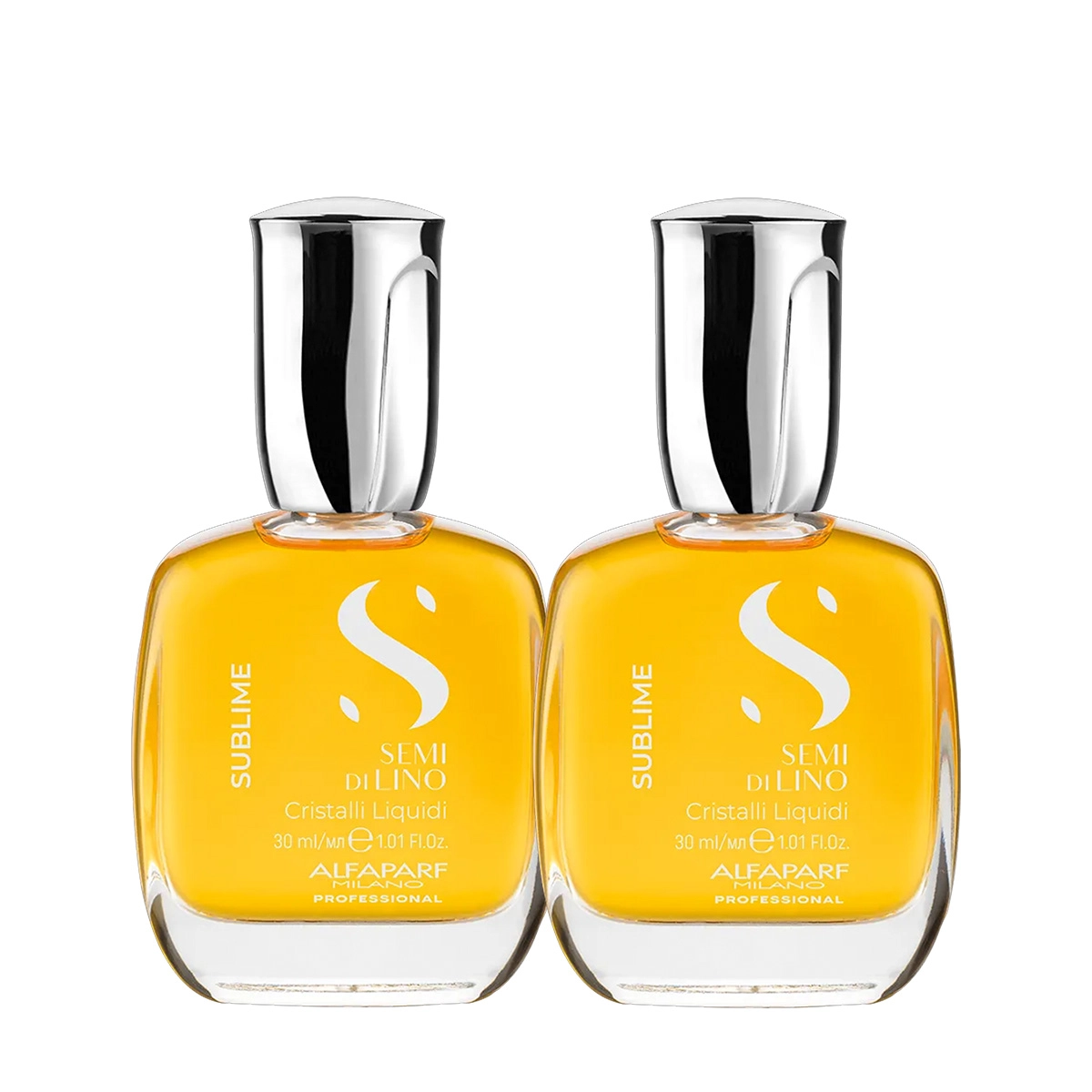Kit Óleo Capilar Alfaparf Semi Di Lino Sublime Cristalli Liquidi 2 Unidades De 30ml