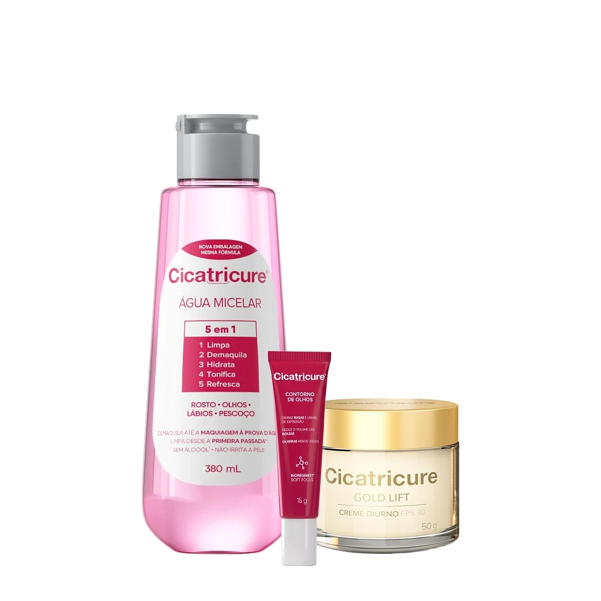 Kit Cicatricure Antissinais Demaquilante (3 Produtos)