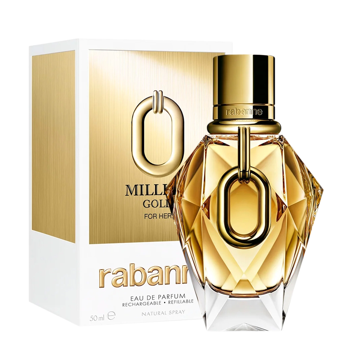 Paco Rabanne Million Gold For Her Eau De Parfum Refillable - Perfume Feminino 50ml