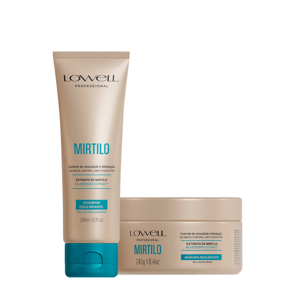 Lowell Extrato De Mirtilo Shampoo 240ml E Mascara 240g