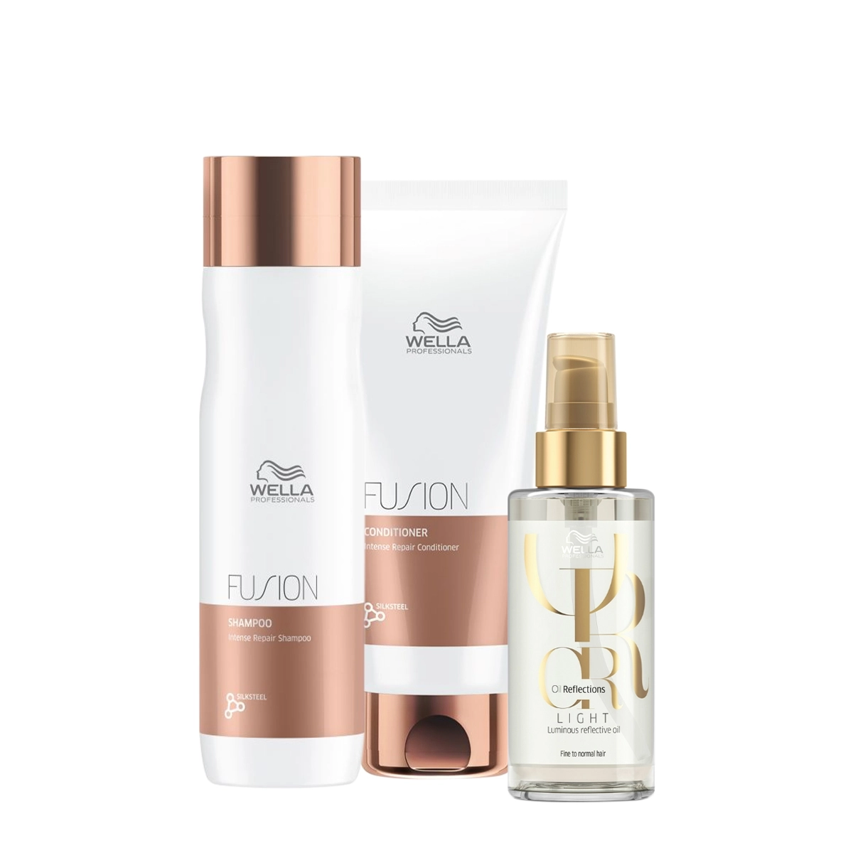 Kit Wella Professionals Fusion Reflections Duo Oil Light 100 (3 Produtos)