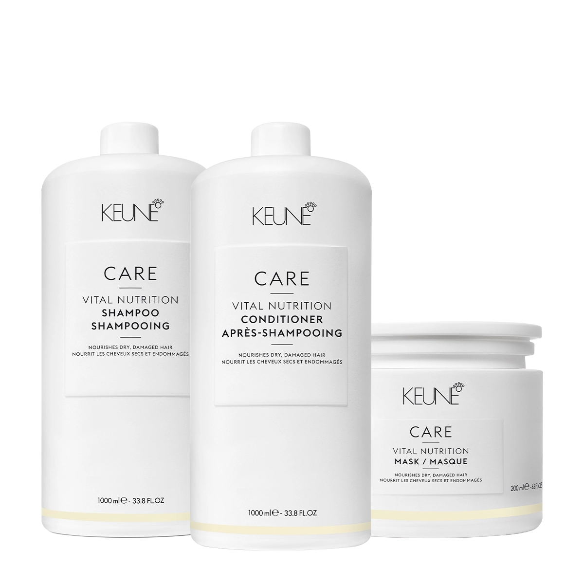 Kit Keune Care Vital Nutrition Salon Máscara 200 (3 Produtos)