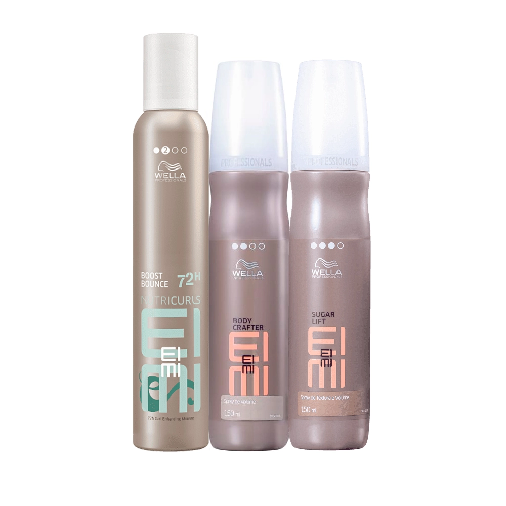 Kit Wella Professionals EIMI Volume Textura Boost Bounce (3 Produtos)