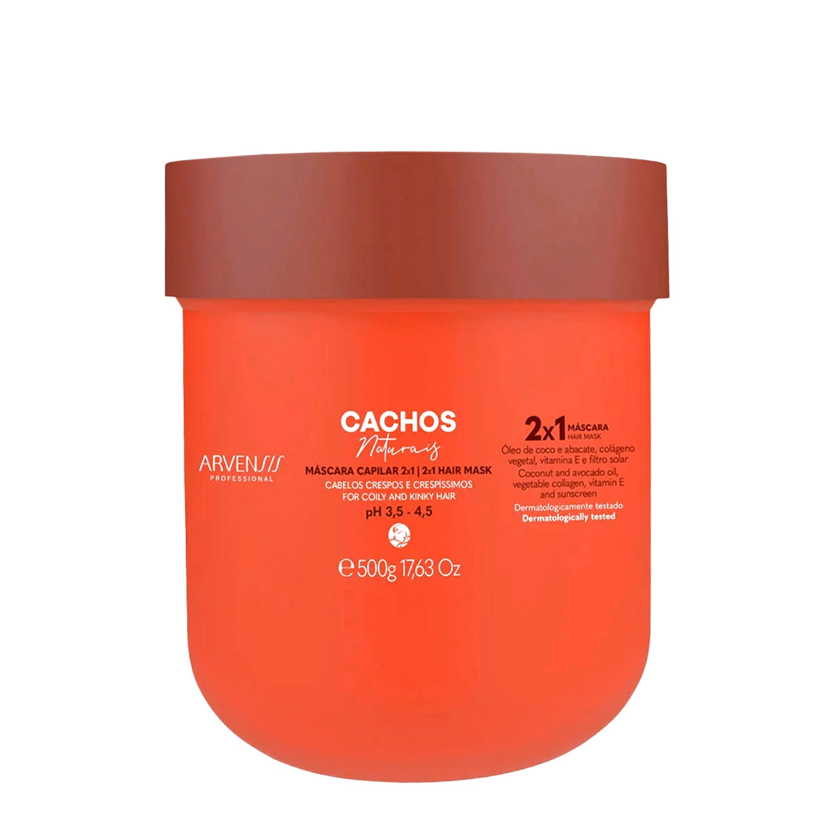 Arvensis Cachos Naturais 2x1 No Poo - Máscara Capilar 500g