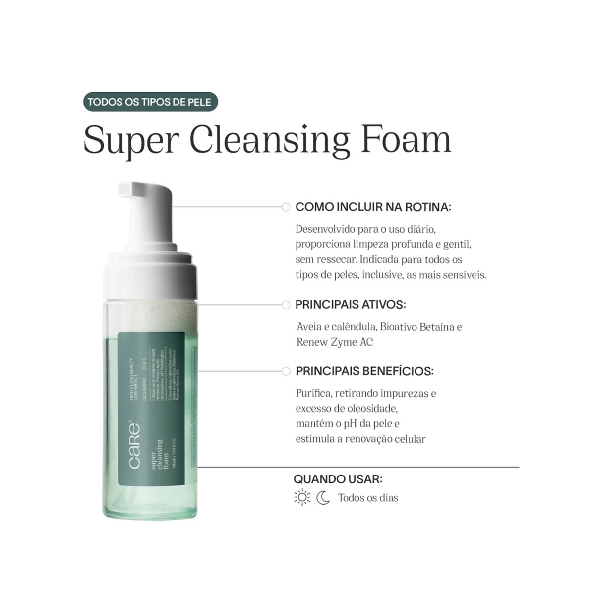 Produto Care_Natural_Beauty_Super_Cleansing_Foam_Espuma_de_Limpeza_140g_Evas_4