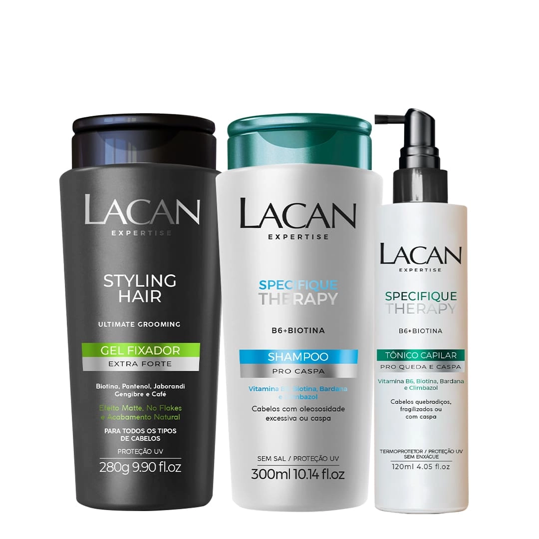 Kit_Lacan_Specifique_Therapy_Pro_Queda_e_Caspa_Tonico_Shampoo_e_Gel_Fixador_Forte_Evas_1 Produto Kit_Lacan_Specifique_Therapy_Pro_Queda_e_Caspa_Tonico_Shampoo_e_Gel_Fixador_Forte_Evas_1