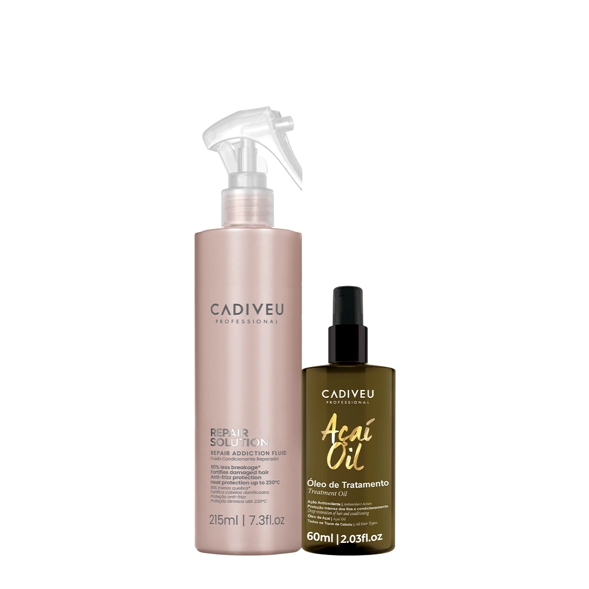 Kit Cadiveu Professional Repair Solution Açaí Fluído Oil 60 (2 Produtos)