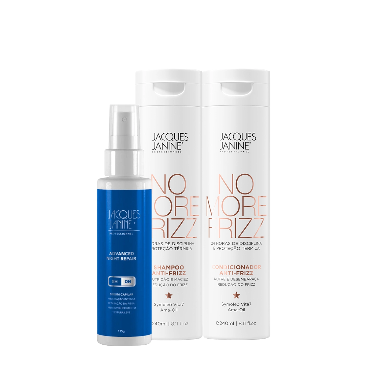 Produto Kit_Jacques_Janine_Professionnel_No_More_Frizz_Shampoo_Condicionador_e_Night_Serum_Evas_1 