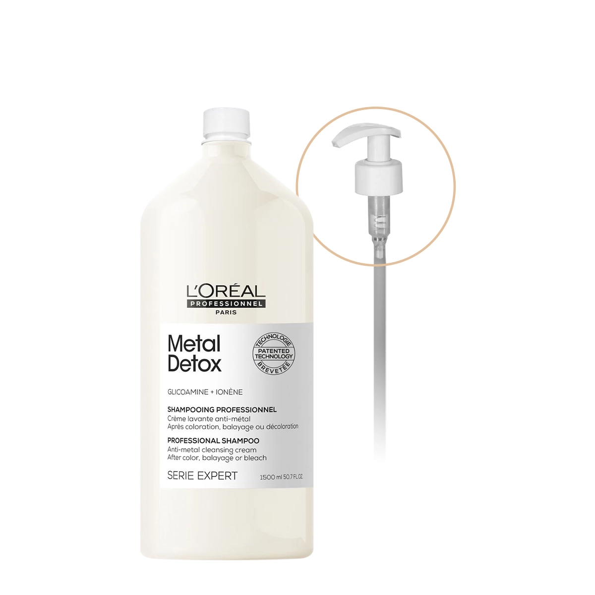 Kit L'Oréal Professionnel Metal Detox Shampoo Válvula Pump (2 Produtos)