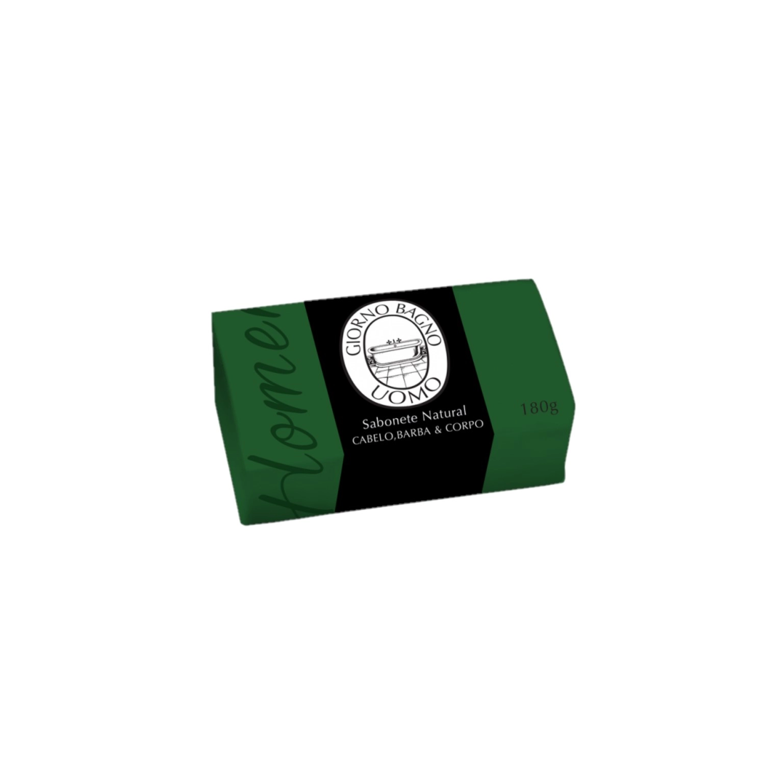 Giorno Uomo Verde - Sabonete Natural Cabelo, Barba E Corpo 180g