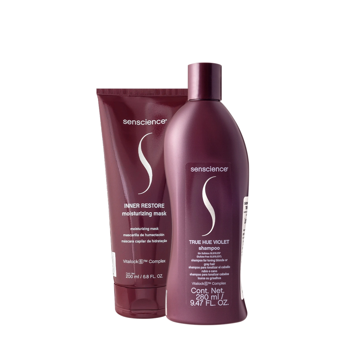 Senscience True Hue Violet Shampoo E Máscara Moisturizing (2 Produtos)