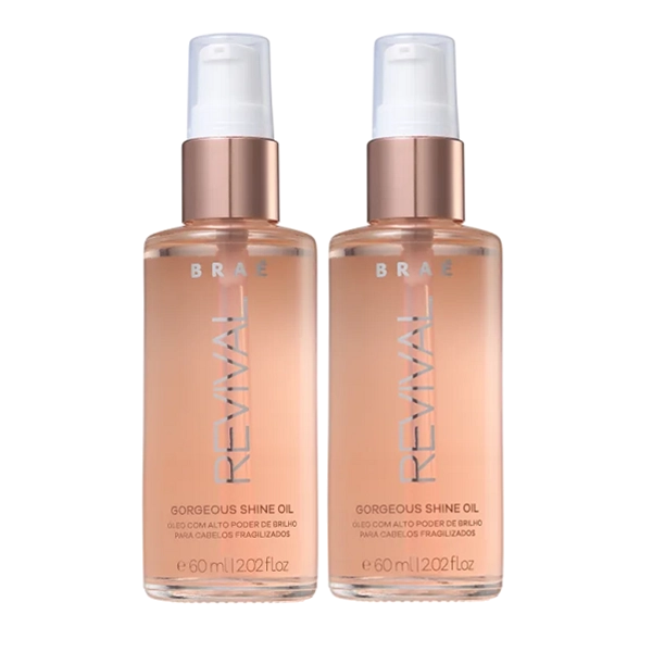Braé Revival Gorgeous Shine Oil Oleo Capilar 60ml 2 Unidades