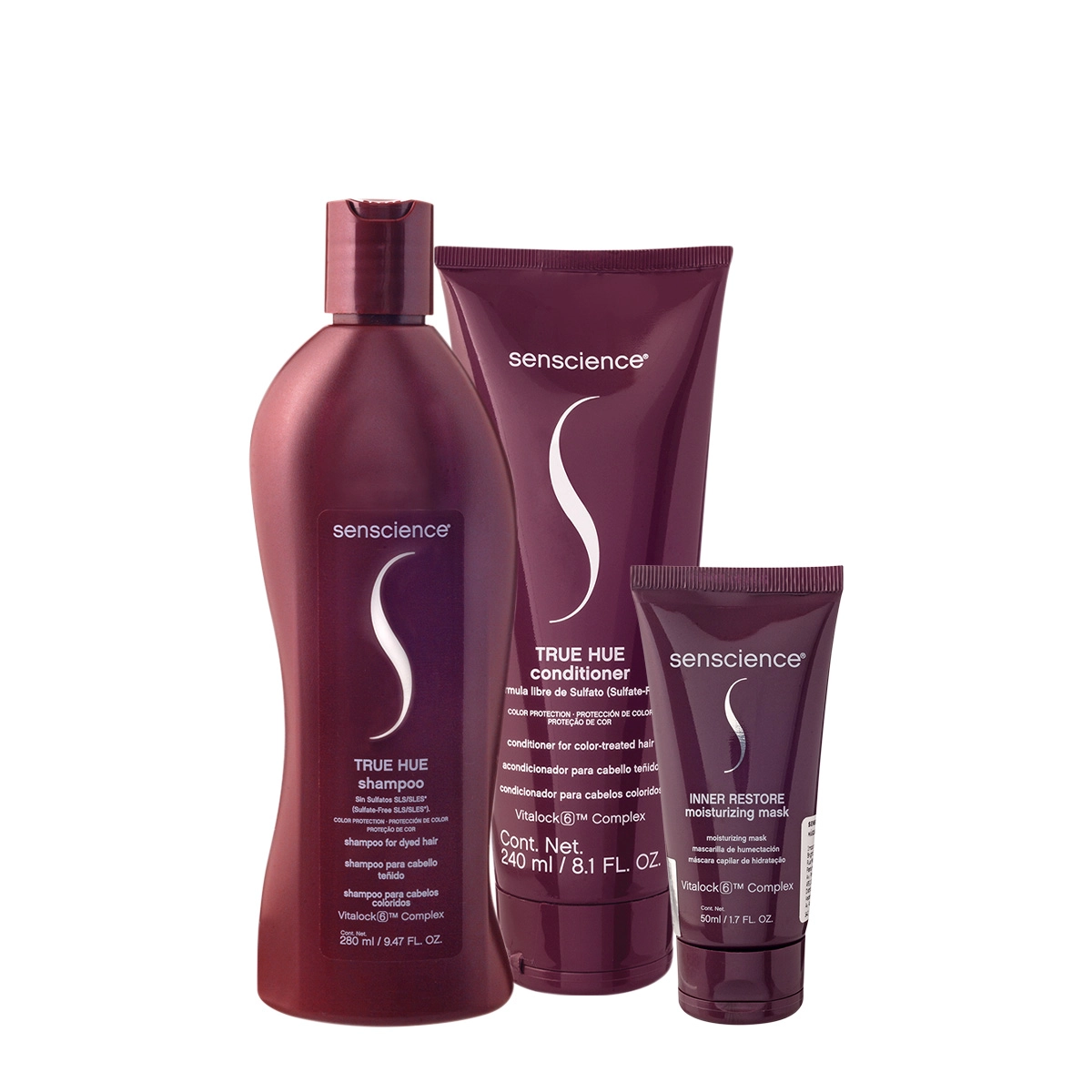 Kit Senscience True Hue Inner Restore Home Care 50 (3 Produtos)