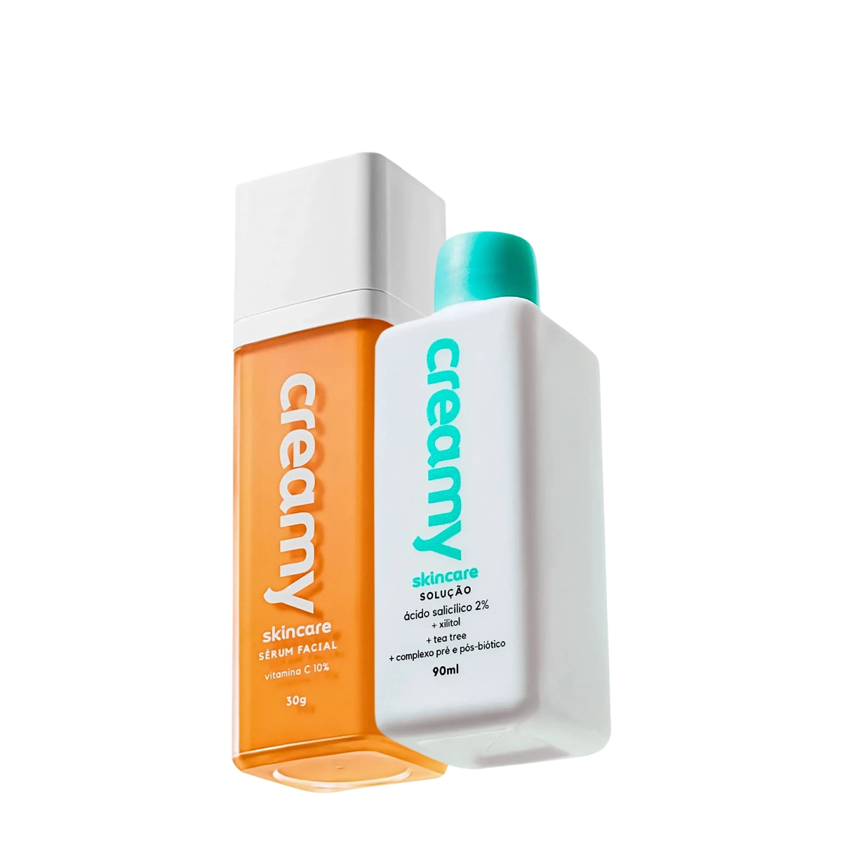 Kit Creamy Ácido Salicílico Solução Tônica Antiacne E Vitamina C Sérum Facial (2 Produtos)