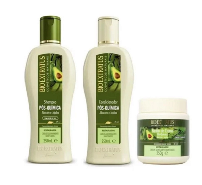 Bio Extratus Pos-Quimica Shampoo+Condicionador+Banho De Creme 250ml
