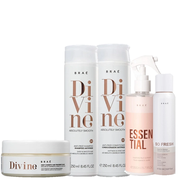 Braé Divine Duo 250ml Máscara 200ml Essential 260ml E So Fresh 150ml