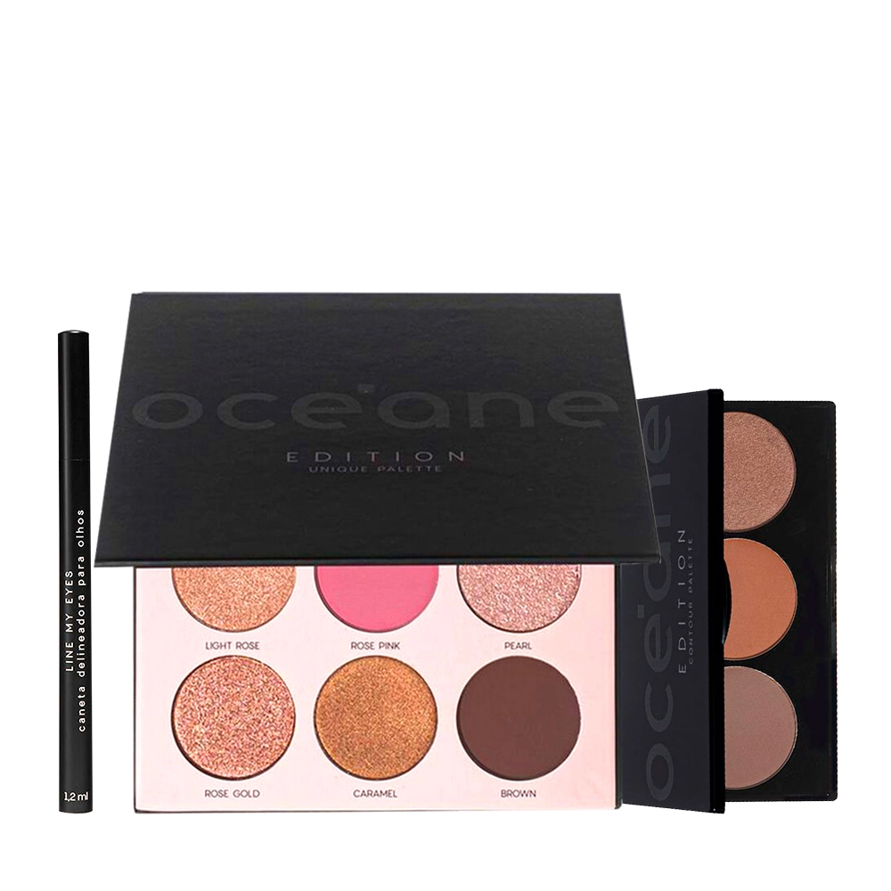 Produto Kit_Oceane_Edition_Paleta_de_Contour_Caneta_Line_My_Eyes_e_Sombra_Unique_Evas_1