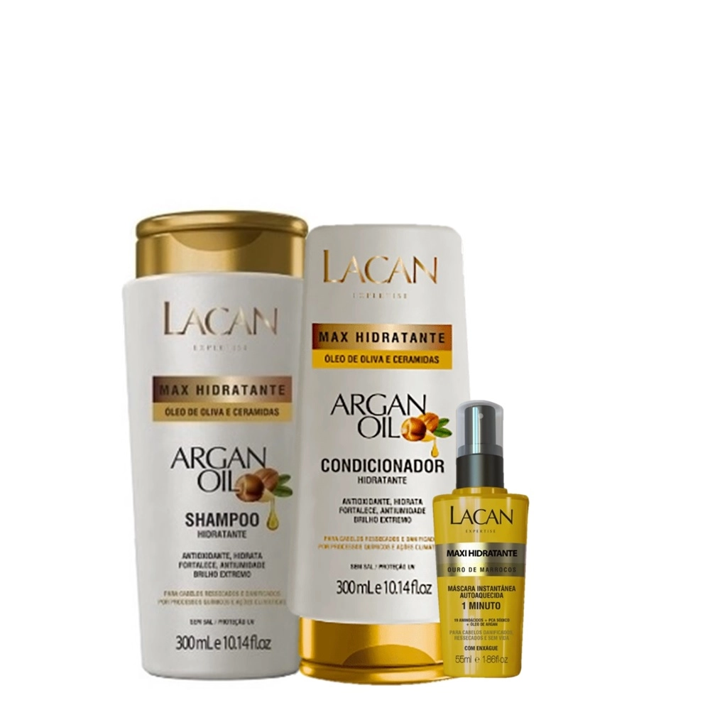 Produto Kit_Lacan_Argan_Oil_Maxima_Hidratacao_3_Produtos_Evas_1