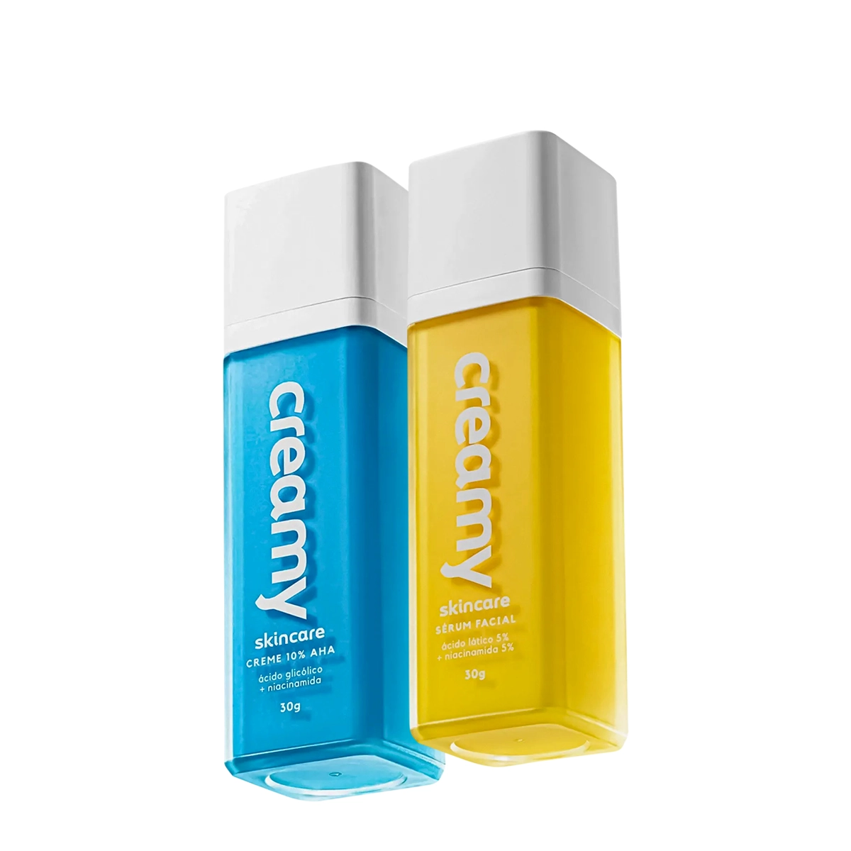 Kit Creamy Ácido Lático Sérum Facial E Glicólico Redutor De Linhas (2 Produtos)