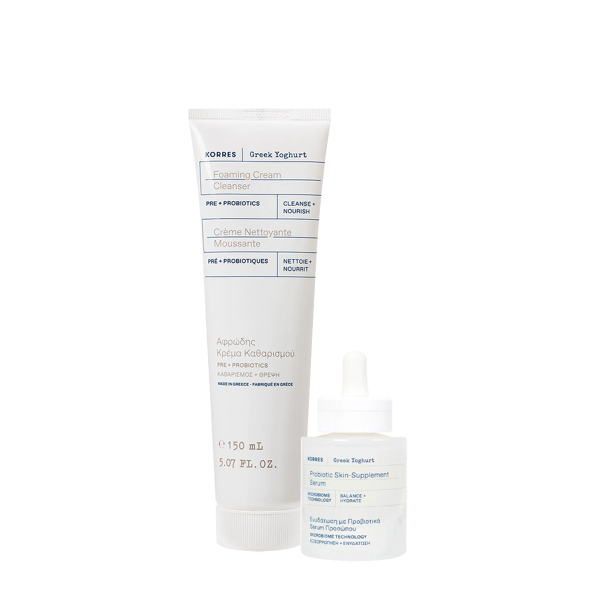 Kit Korres Greek Yoghurt Espuma Sérum Facial (2 Produtos)