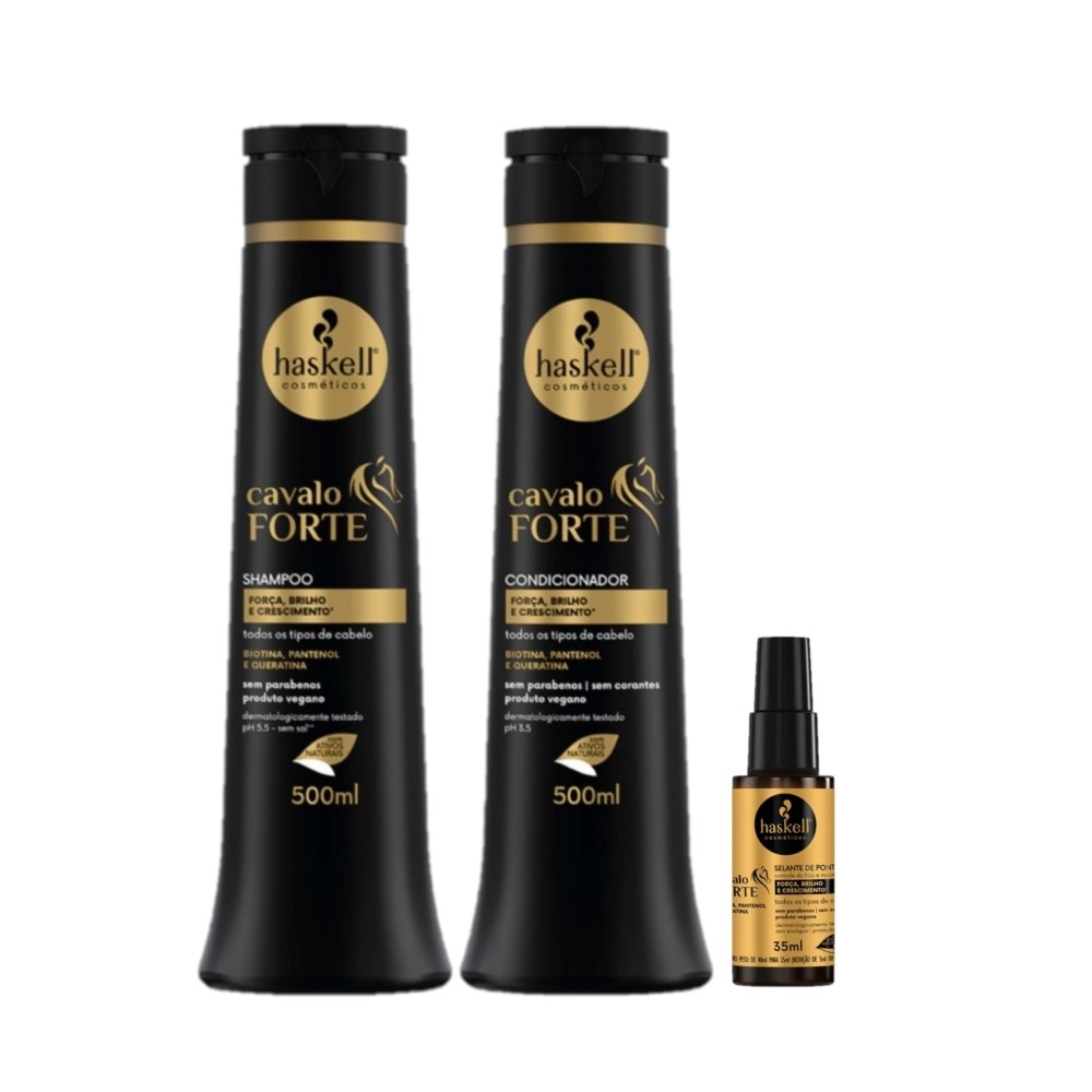 Kit Haskell Cavalo Forte - Duo Sérum 35ml (3 Produtos)