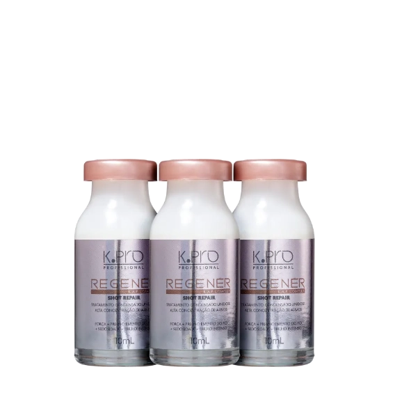 Kit K.Pro Profissional Regenér Shot Repair - Ampola De Tratamento 10ml (3 Unidades)
