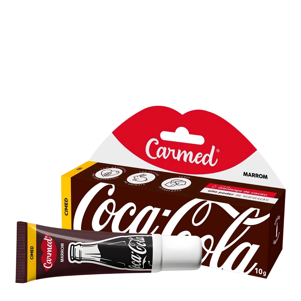 Carmed_Coca_Cola_Marrom_Hidratante_Labial_Evas_1 Produto Carmed_Coca_Cola_Marrom_Hidratante_Labial_Evas_1