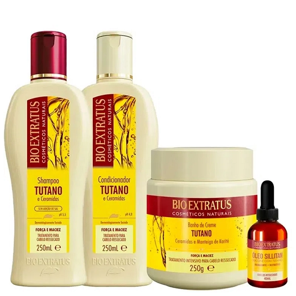 Bio Extratus Tutano Shampoo+Cond+Máscara 250g+Oleo Sillitan 40ml