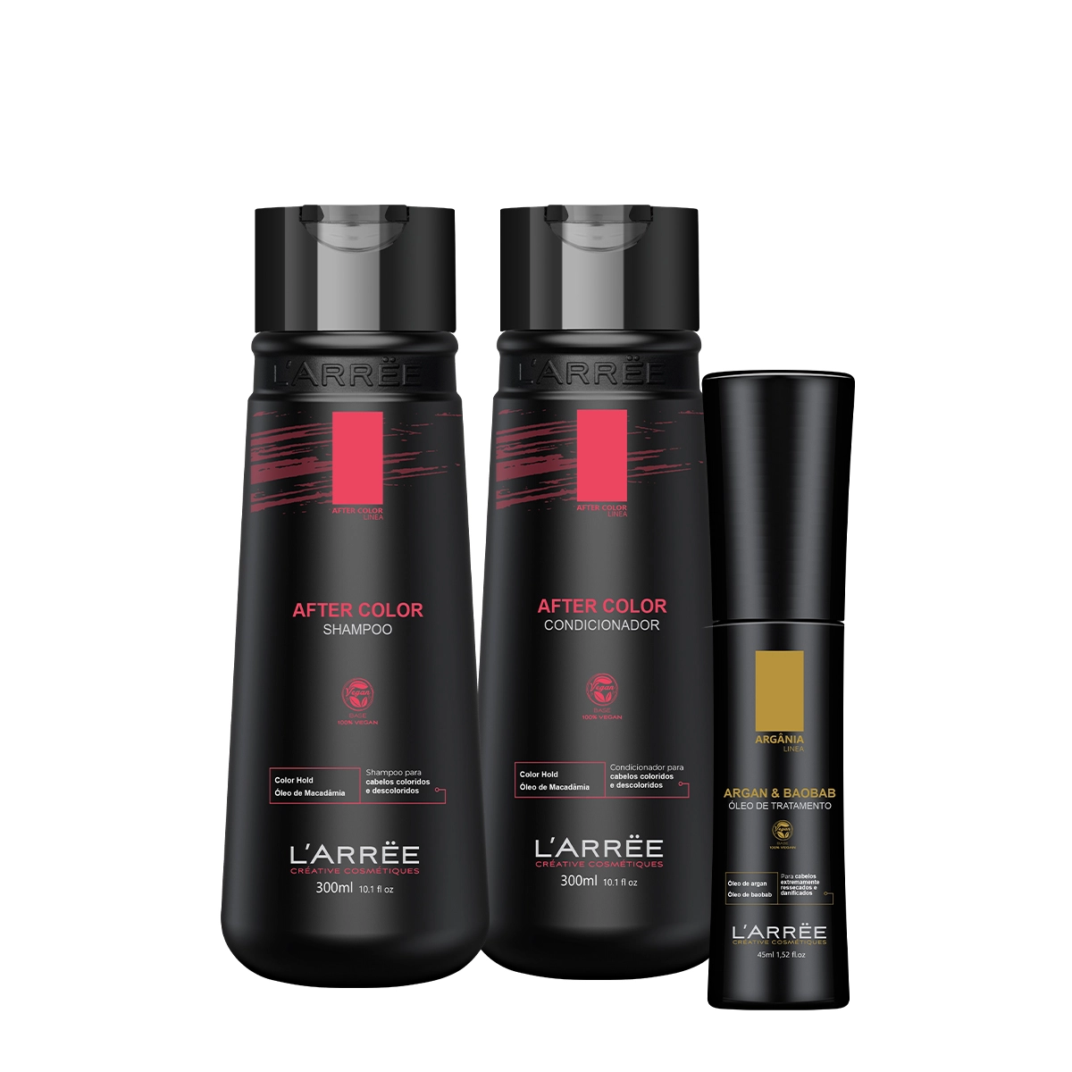 Produto Kit_LARREE_After_Color_Shampoo_Condicionador_e_Argan_e_Baobab_Oleo_de_Tratamento_Evas_1